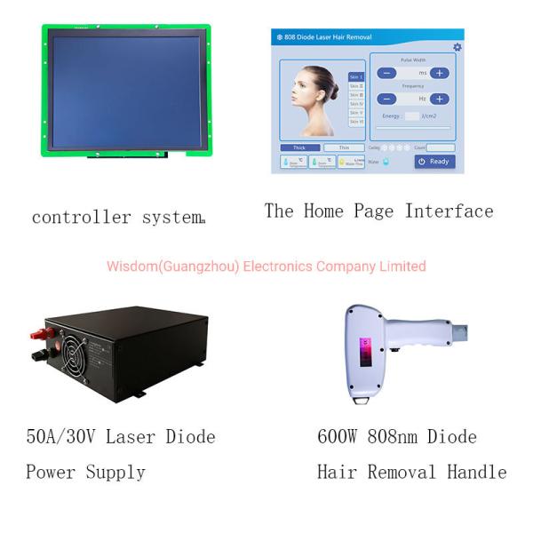 Buy 600W 808nm Hair Removal Components RoHS ISO9001 Certificate at wholesale prices