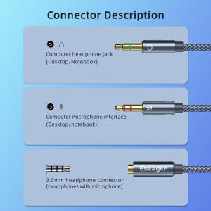 Audio Converter Female to 2 Male Audio Adapter Cable with 3.5MM Interface