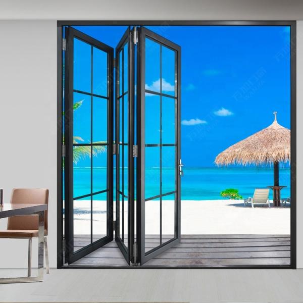 Buy Hollow 9A 1.4mm Aluminium Bifold Doors For Villa at wholesale prices