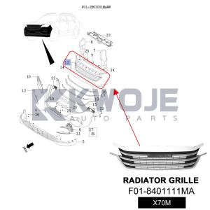 F01-8401111MA Car Grille Assembly For JETOUR X70M