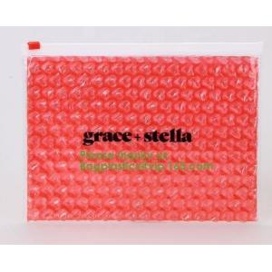 Compostable metallic glossy holographic private label bubble mailing bag, zip