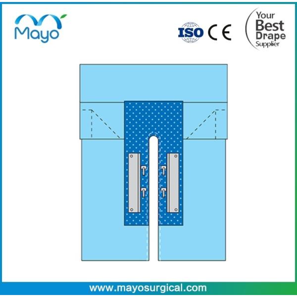 Sterile Cardiothoracic Drape With Reinforcement U Split Dual Clear PE Fluid