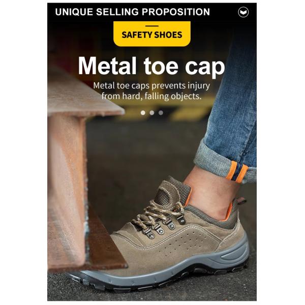 Yellow Lightweight Comfortable Safety Shoes / Comfortable Work Shoes Men with PU/PU Sole