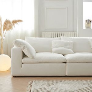 High density and high resilience foam 3 piece sectional sofa set fabric living