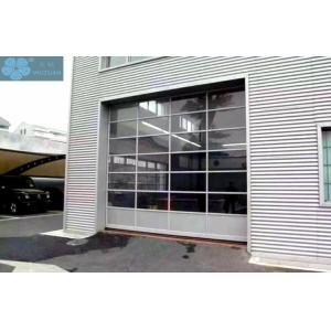 Impact Resistance H3000mm 40cm/S Glass Panel Garage Doors