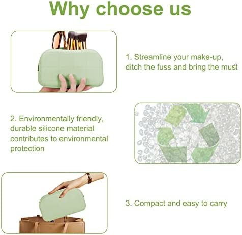 Durable Travel Silicone Cosmetic Bags Shockproof Lipstick Portable Versatile Zipper