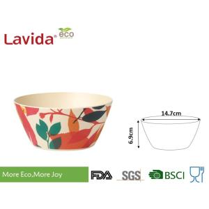 Christmas Printing Bamboo Fiber Plastic Dinner Bowls Non - Fragile Waterproof