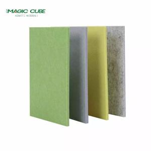 Interior Acoustic Material 12mm Thickness Square Polyester Fiber Panel