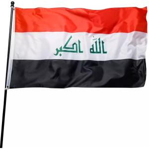 Polyester Iraq National Flag 3x5ft Single/Double Sided Printing Flags