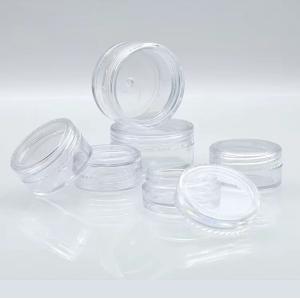 Transparent Cosmetic Plastic Cream Jar With Screw Cap