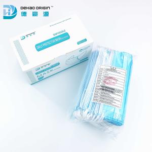 Three Layers GB/T 32610-2016 Blue Breathable Disposable Face Masks