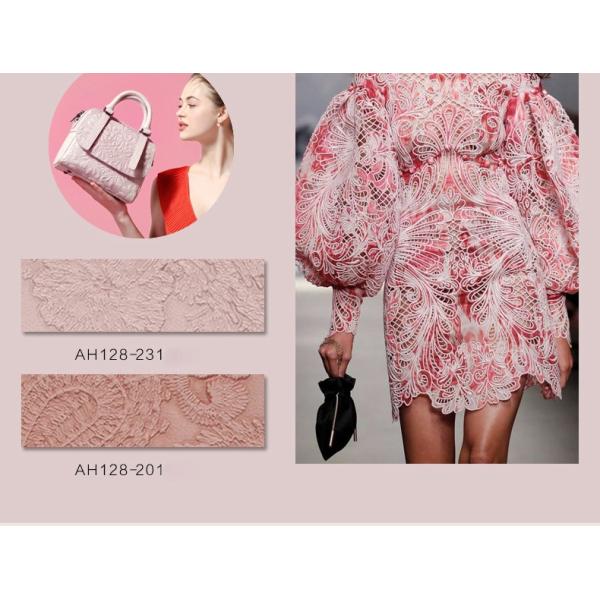 3D Retro Floral Embossed PVC Leather For Handbag Packaging Box Decorative Fabric Placemat Faux Leather