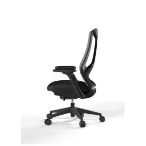 Back Tilt 360D Office Revolving Chairs Rubber Castor Depth 505mm