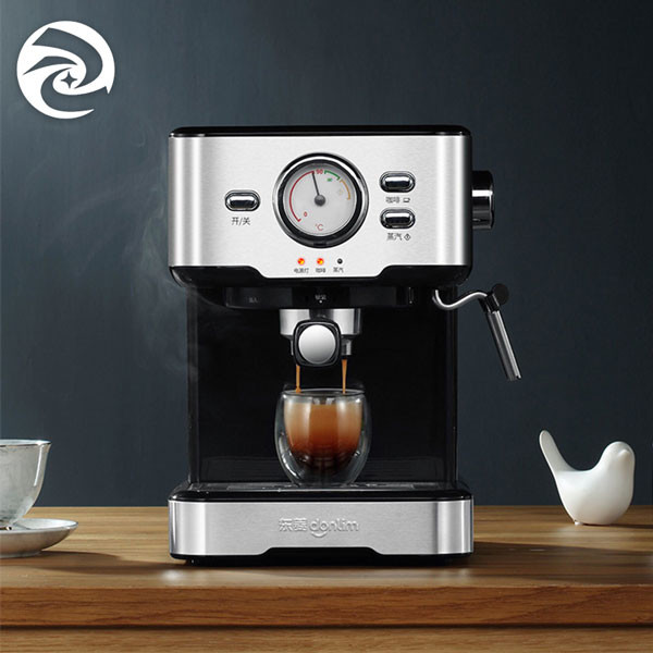 Buy Italian 220V Home Coffee Machine With Milk Frother Black at wholesale prices