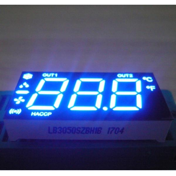 Blue Color Custom LED Display , Triple Digit 7 Segment LED Display For