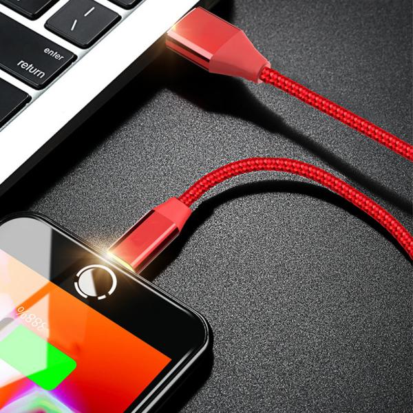 Nylon Braided USB Data Cable , USB Charging Cable For IPhone 6S / IPhone X