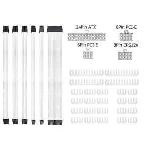 24 PCS Cable Comb PC 24p*4, 8P*12, 6P*8 Cable Comb Kit for sleeved Power Supply
