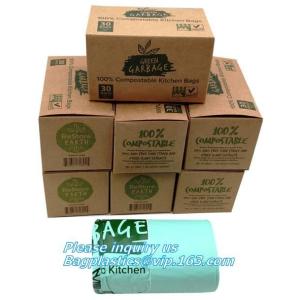 Plastarch Bio Eco Biodegradable Compost Plastic Drawstring Garbage Bags,