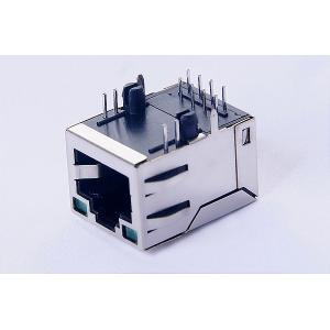 Shielded 10/100BaseT Magnetic RJ45 Jack YG/G LEDs With Tab Up 08B0-1K1T-03-F