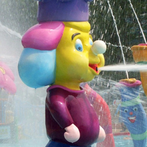 Water Sprayground Spray Park Equipment , Monkey Cartoon Shaped Aqua Play Water