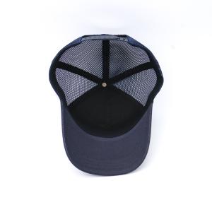 BSCI Mesh Structured Trucker Hat 5 Panel Cotton Embroidery Logo Mesh Trucker