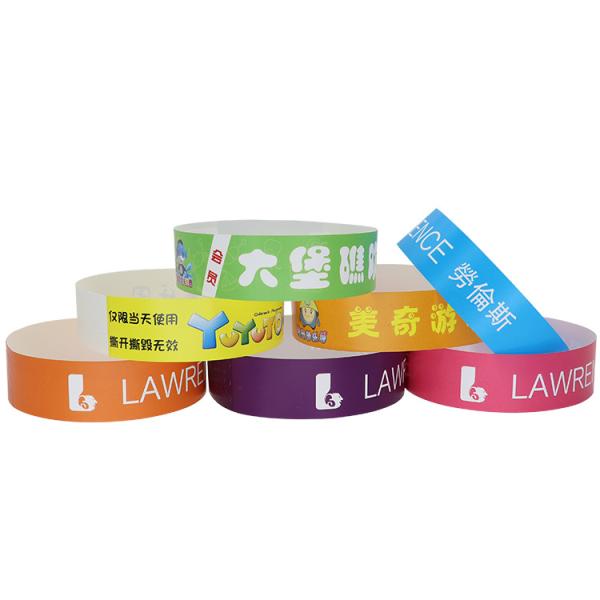 Buy Wholesale Customized PP Paper Event Wristbands With logo pattern word barcode promotional gift wrist band at wholesale prices