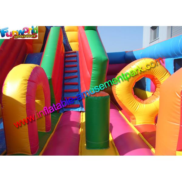 0.55mm PVC Giant inflatable slide , cute clown attractive inflatable slide for kids