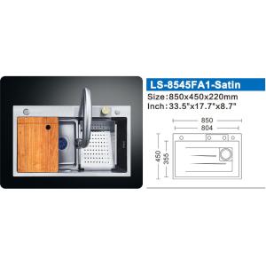 Undermount Double Stainless Steel SUS304 Sink Rose Golden Digital Display