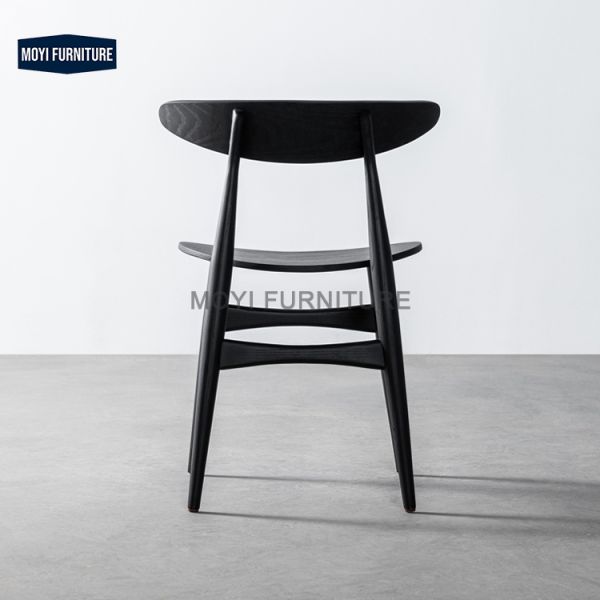 Wabi Sabi Dining Chair Upholstered Leather Solid Wood Natural Wooden Coffee Shop Hotel Seating Chairs Restaurant Chairs