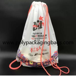 7mm Cotton Rope CPE LDPE Plastic Drawstring Backpack