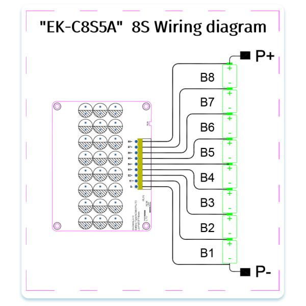 7S 8S 12S 13S 14S 15S 16S 5A Active Balancer BMS Board For Emergency Power Supply