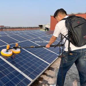 High Pressure Cleaning Double-Head Rotating Solar Panel Brush with Lightweight