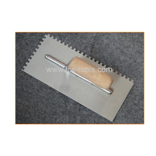 Carbon steel blade plastering trowel with teeth HW02102
