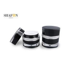 Black Empty Cosmetic Jars Container PP Inner Painting 30g Korean Style