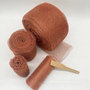 China Knitting Method Copper Mesh Rodent Control Wire High Temperature Resistance on sale