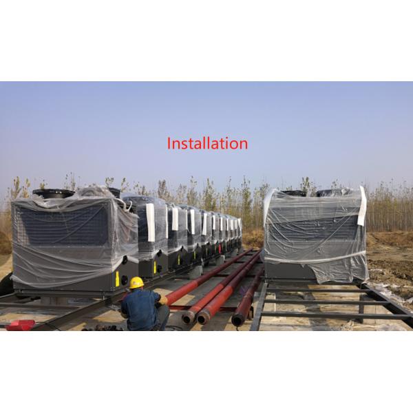 Resort Project Commercial Air Source Heat Pump , Central Heating And Cooling System