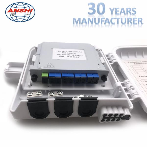 Outdoor / Indoor Fiber Distribution Box Ftth Termination Box With key