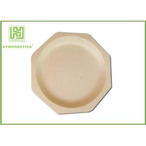 Wooden Salad Plates Disposable Party Tableware , Safe Wooden Cake Plate For Kids