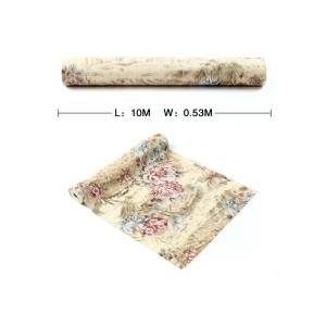 0.53*10M Contemporary Bedroom Wallpaper With Light Yellow Floral Pattern , Heat