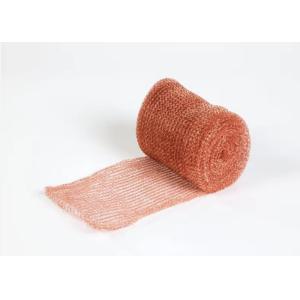 ODM 38mm Red Copper Wire Mesh , High Strength Compressed Knitted Mesh
