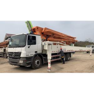 China Anti Overswing Used Concrete Pump 47meters 5 Boom Diesel Engine on sale