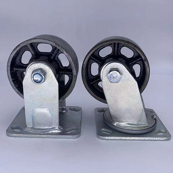 5 Inch High Temperature Wheel Heavy Duty Casters Cast Iron Castors