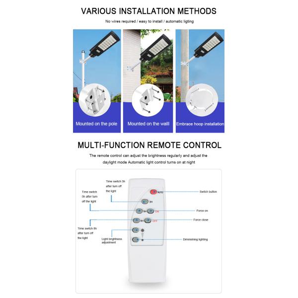 IP65 144pcs Solar LED Street Lights For Garden Easy To Install Long standby
