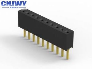 Buy Black Female  PCB Header Connector 1.27mm Pitch LCP Material H = 2.1mm at wholesale prices