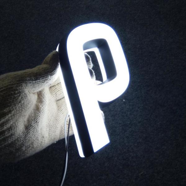 Double Faces Lighting LED Acrylic Letters Stainless Steel Lettering Signage