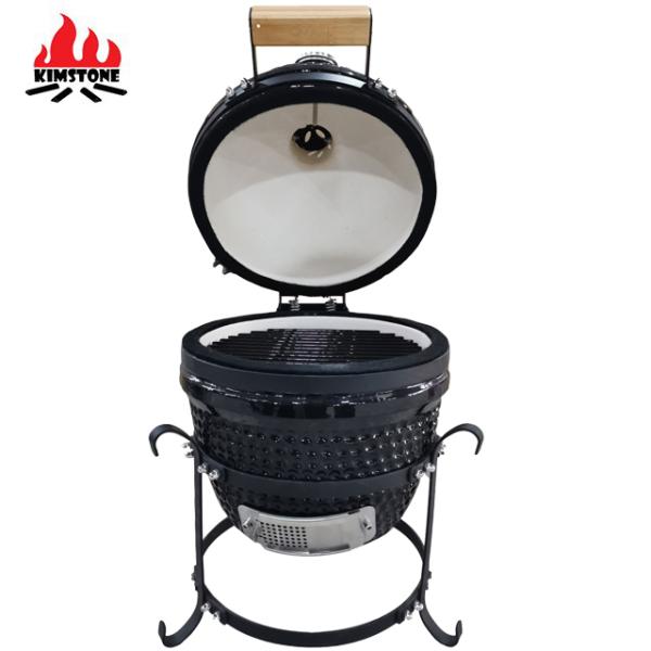 KIMSTONE 13 Zoll Kamado Grill Keramik Bbq Grill Mini Ceramic Smoker Kamado Ceramic Barbecue Grill