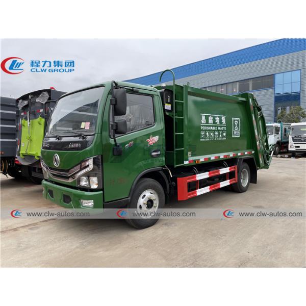 Buy LHD Dongfeng 6cbm Compressed Garbage Truck With Double Operation System at wholesale prices