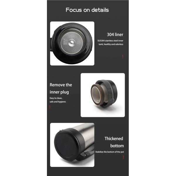 1.5 L Vacuum Travel Pot And Bottles Double Wall Large Stainless Thermos Travel Flask Big Bottle