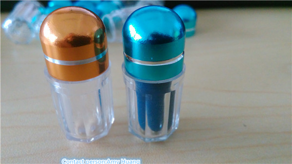 Small Blue Clear Sex Pill Container Pharmacy Vials Empty Medicine Bottles