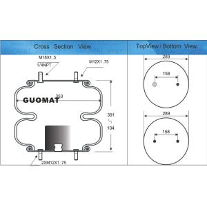 W013587557 Firestone Ride Rite 4NPT Contitech Air Spring FD530-35530